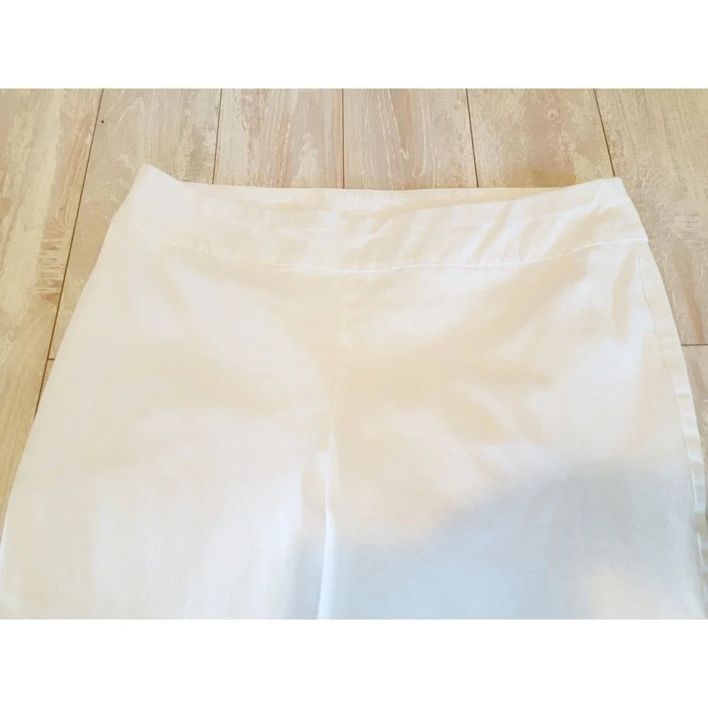 Chico's‎ 2 Fabulously Slimming Ankle Pants White Cotton Spandex  Large NWOT - Picture 7 of 10
